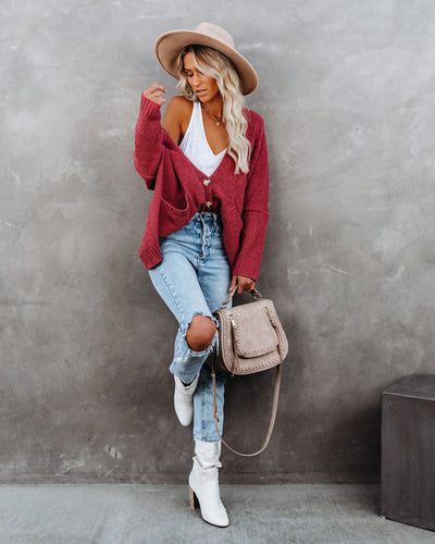 Elegante Cardigan met knopen en praktische zakken