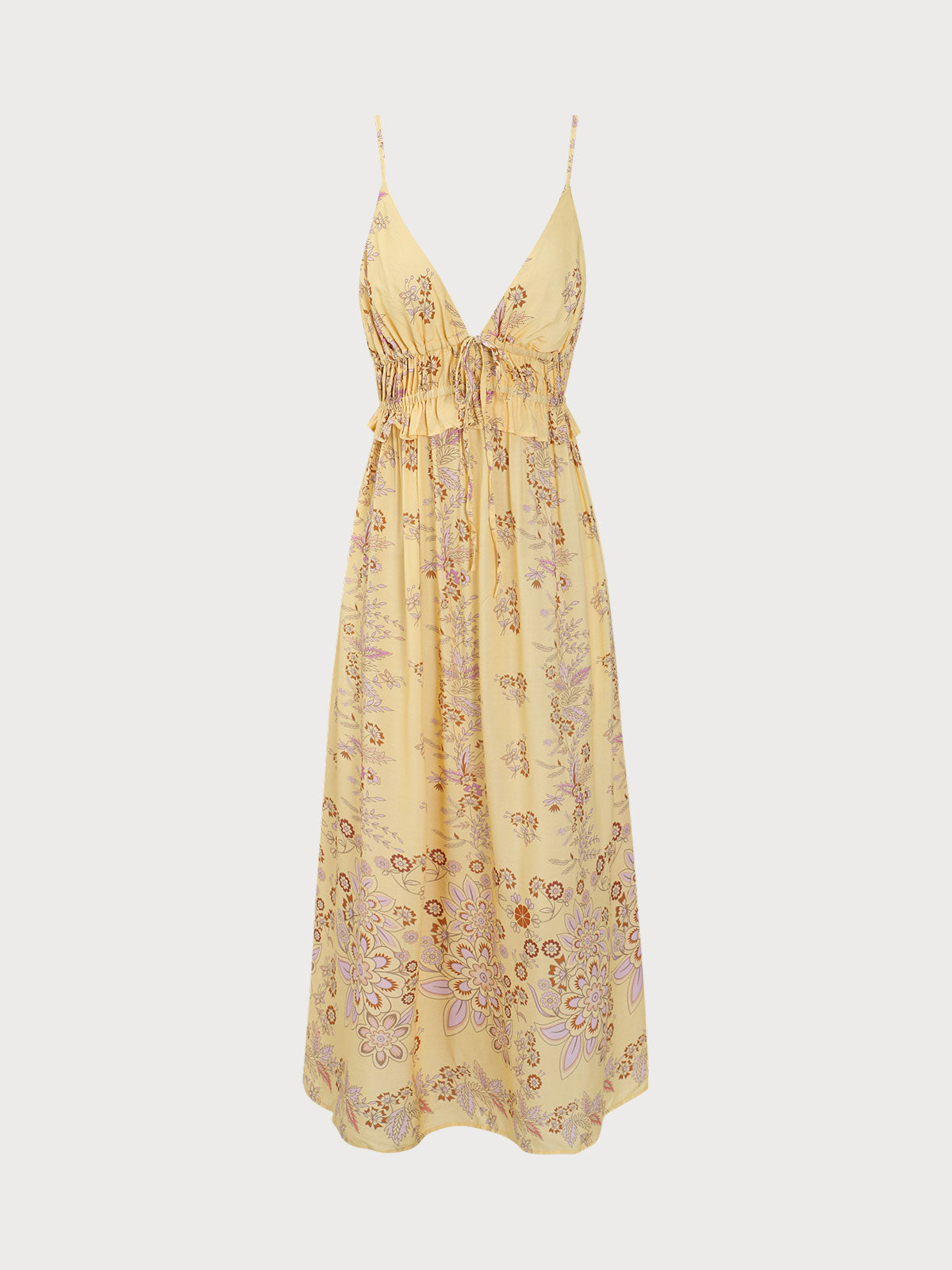 Mouwloze strandjurk met strikdetail in maxi lengte