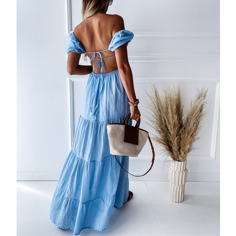 Franchesca - Zomermode Bohemian Strand Rugloos Strapless Elegante Maxi Jurk
