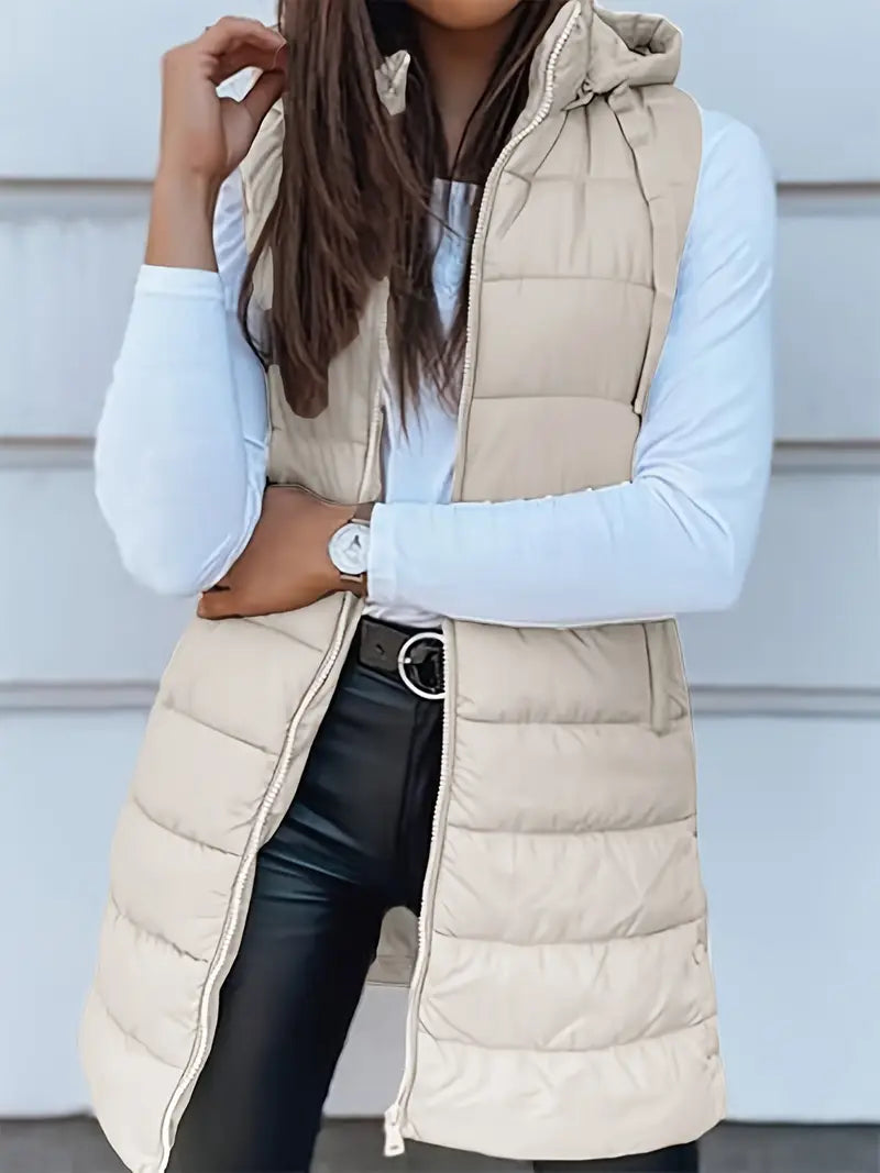 Nonchalant damesgilet met stijlvolle capuchon