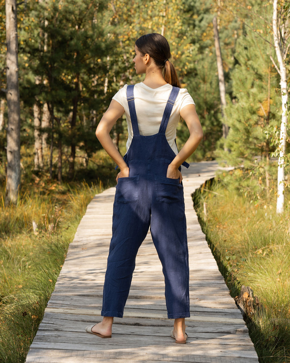 Casual dames jumpsuit met rechte pasvorm en verstelbare bandjes