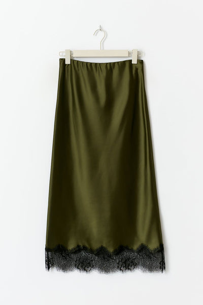 Elegante stijlvolle midi rok met verfijnde zoom