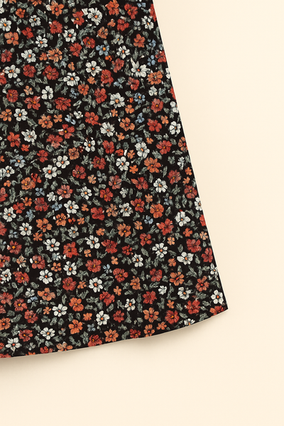 Midi jurk met bloemenprint en losvallend ontwerp