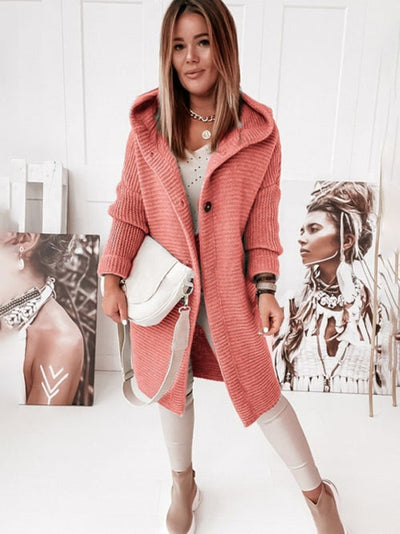 Elegant damesvest met capuchon en lange mouwen