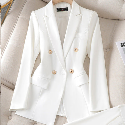 Modieuze dames set met broek en blazer