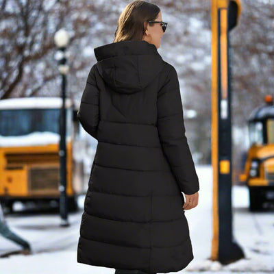 Elegante Lange Winterjas voor Dames met Comfortabele Pasvorm