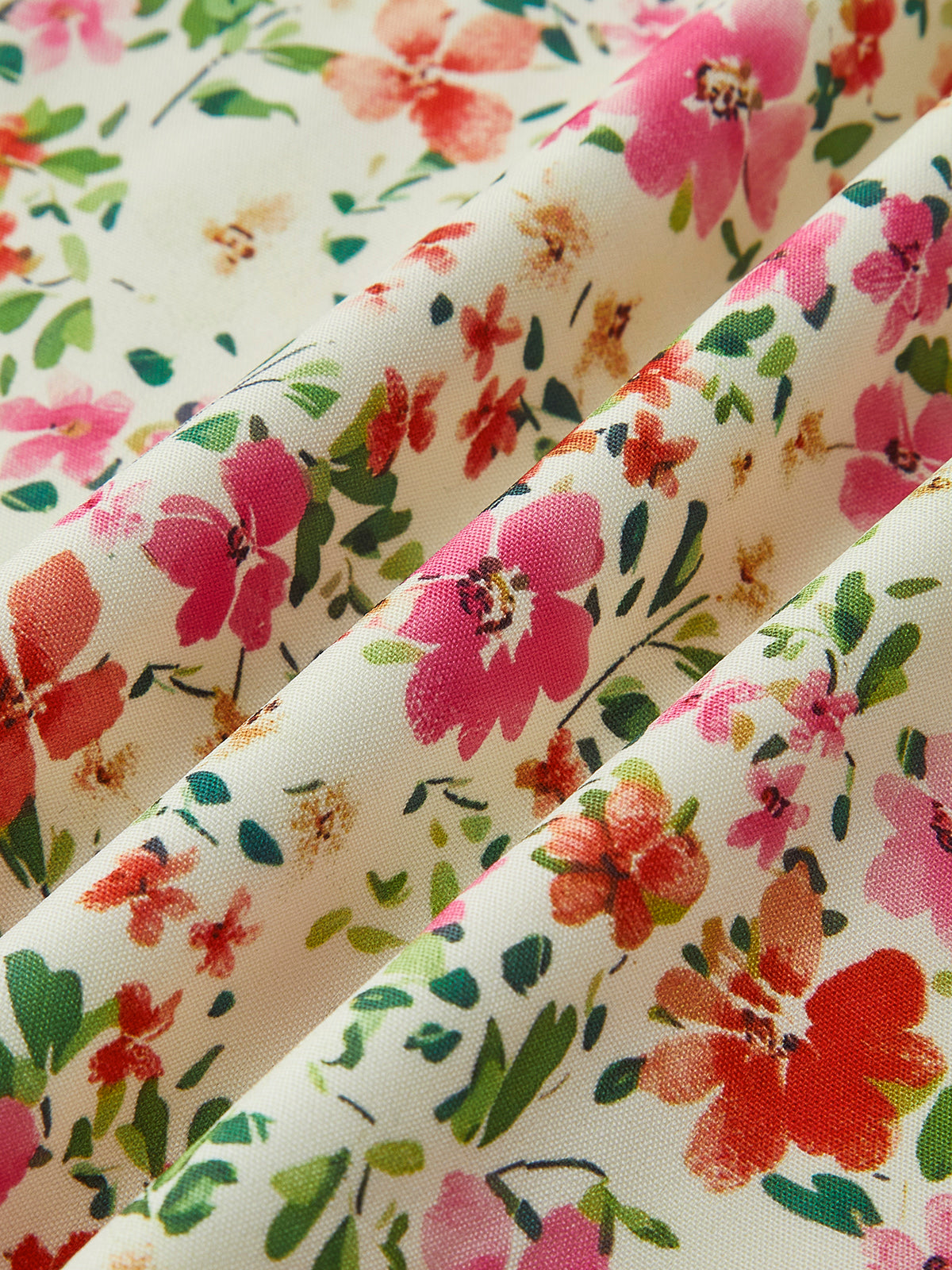 Midi zomerjurk met bloemenprint en fijne bandjes