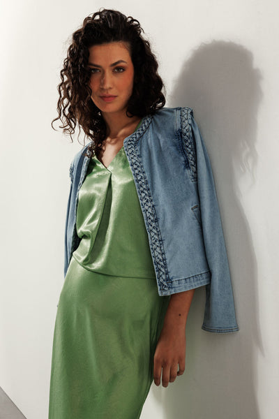 Lange geplooide rok met glanzend effect voor een stijlvolle look