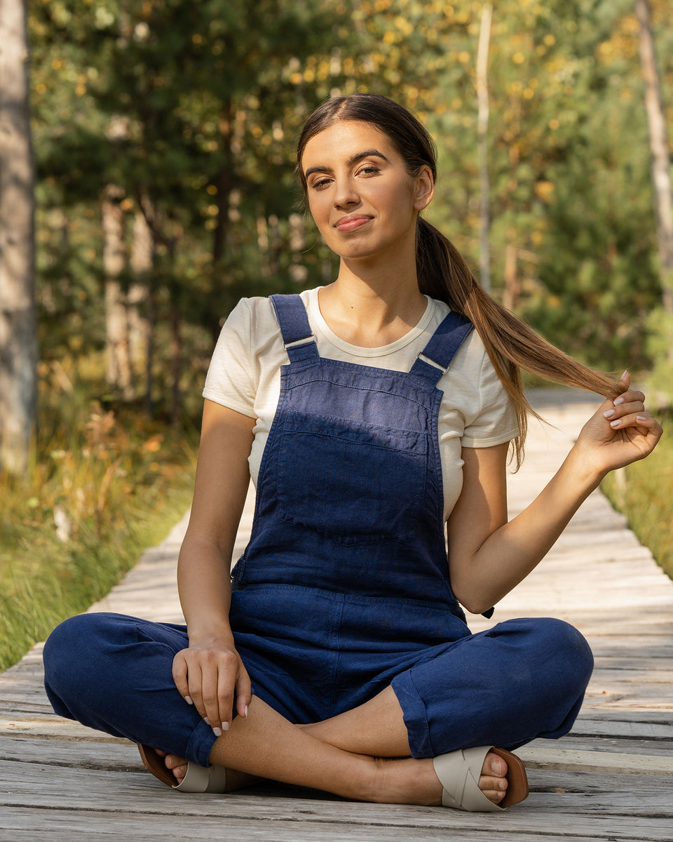 Casual dames jumpsuit met rechte pasvorm en verstelbare bandjes