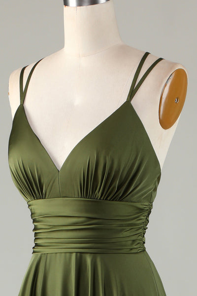 Elegante avondjurk in maxi lengte zonder mouwen met stijlvolle V hals