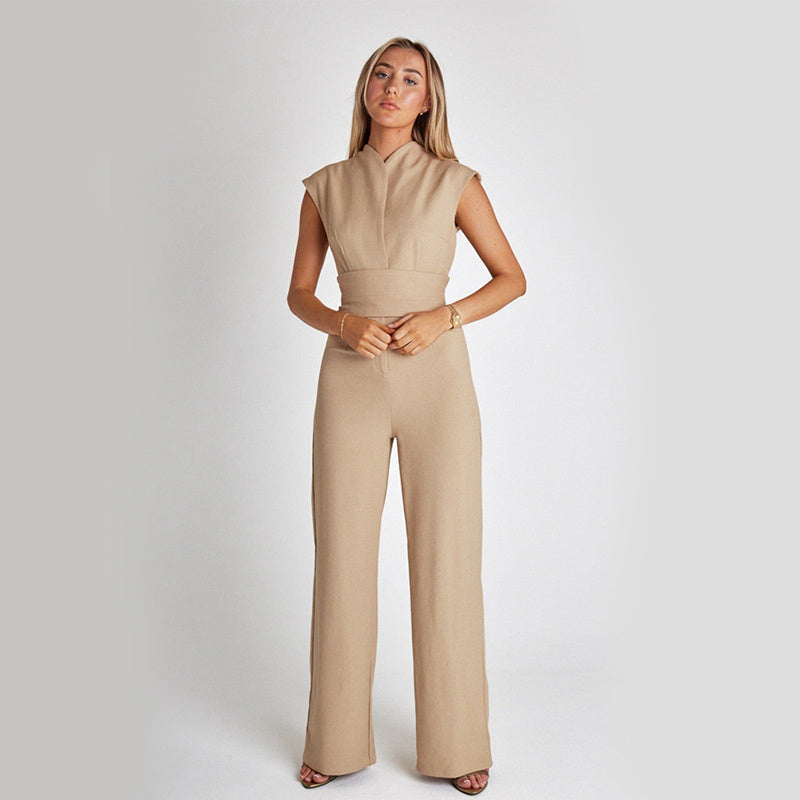 Mono largo sin mangas con diseño elegante para mujer