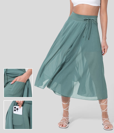 Taillehoge 2-in-1 Rok in Elegante Stijl