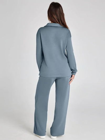 2-delig Casual Set met Lange Mouwen voor Vrouwen – Comfortabel en Stijlvol