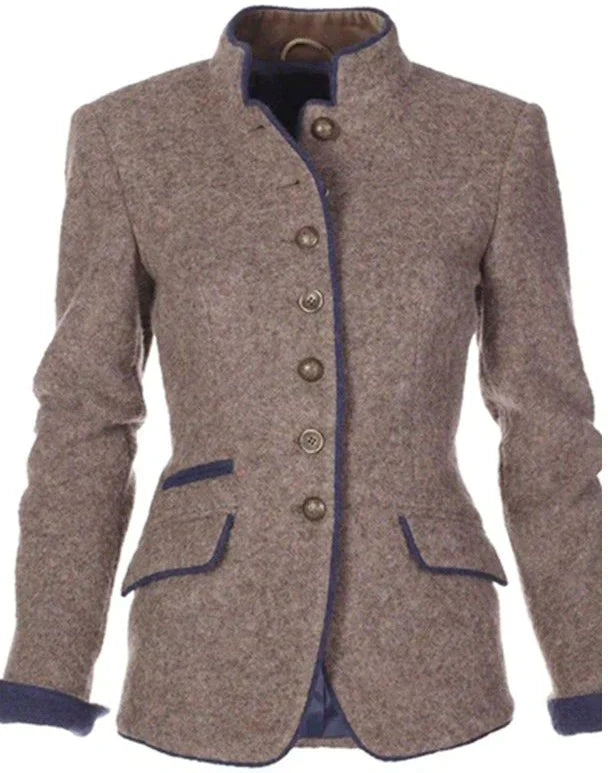 Teresa - Elegante Effen Bovenkleding met lange mouwen