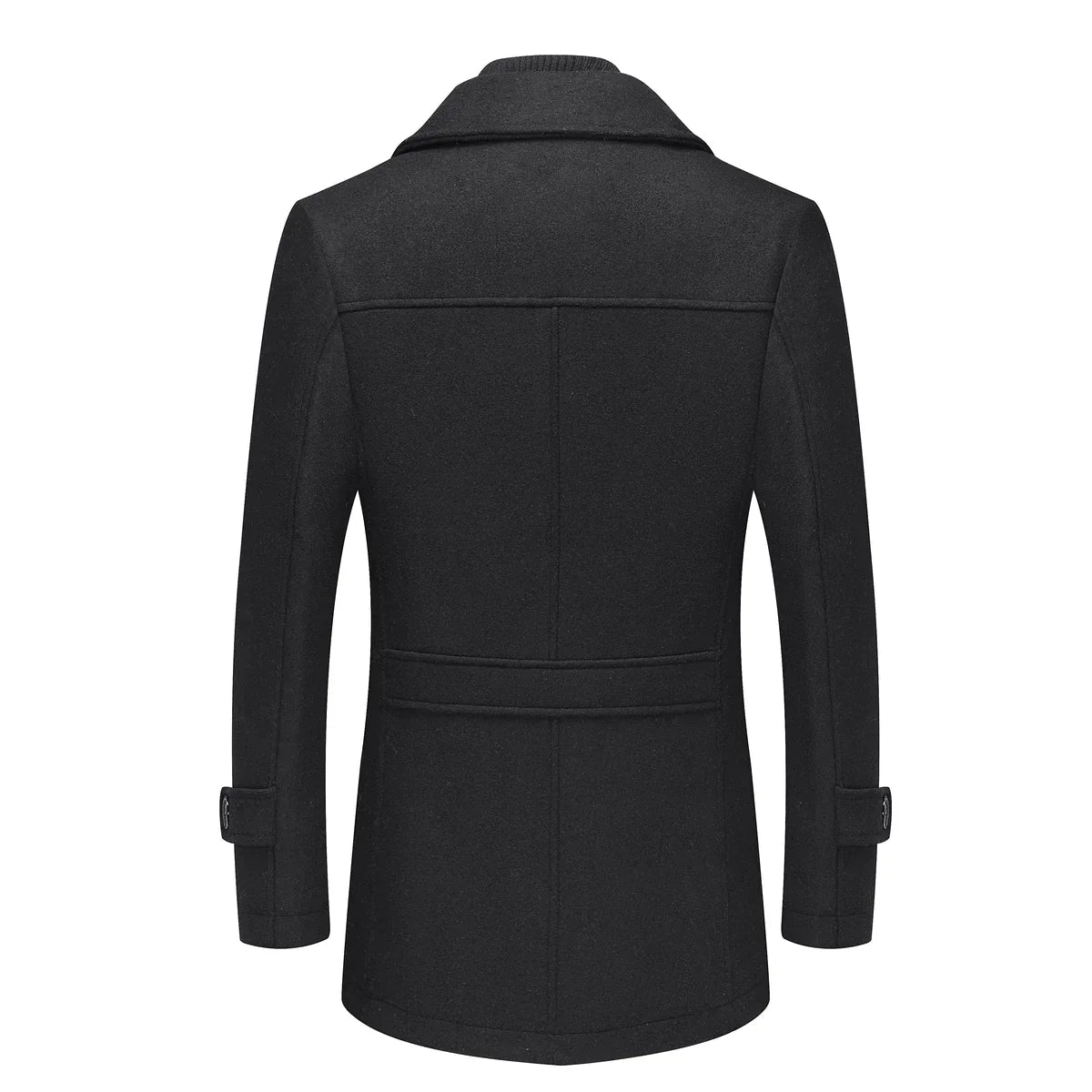 Zwarte kiel trenchcoat