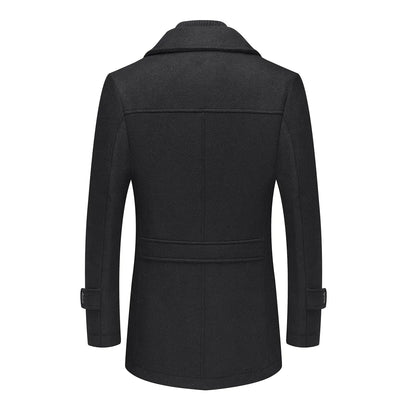 Zwarte kiel trenchcoat