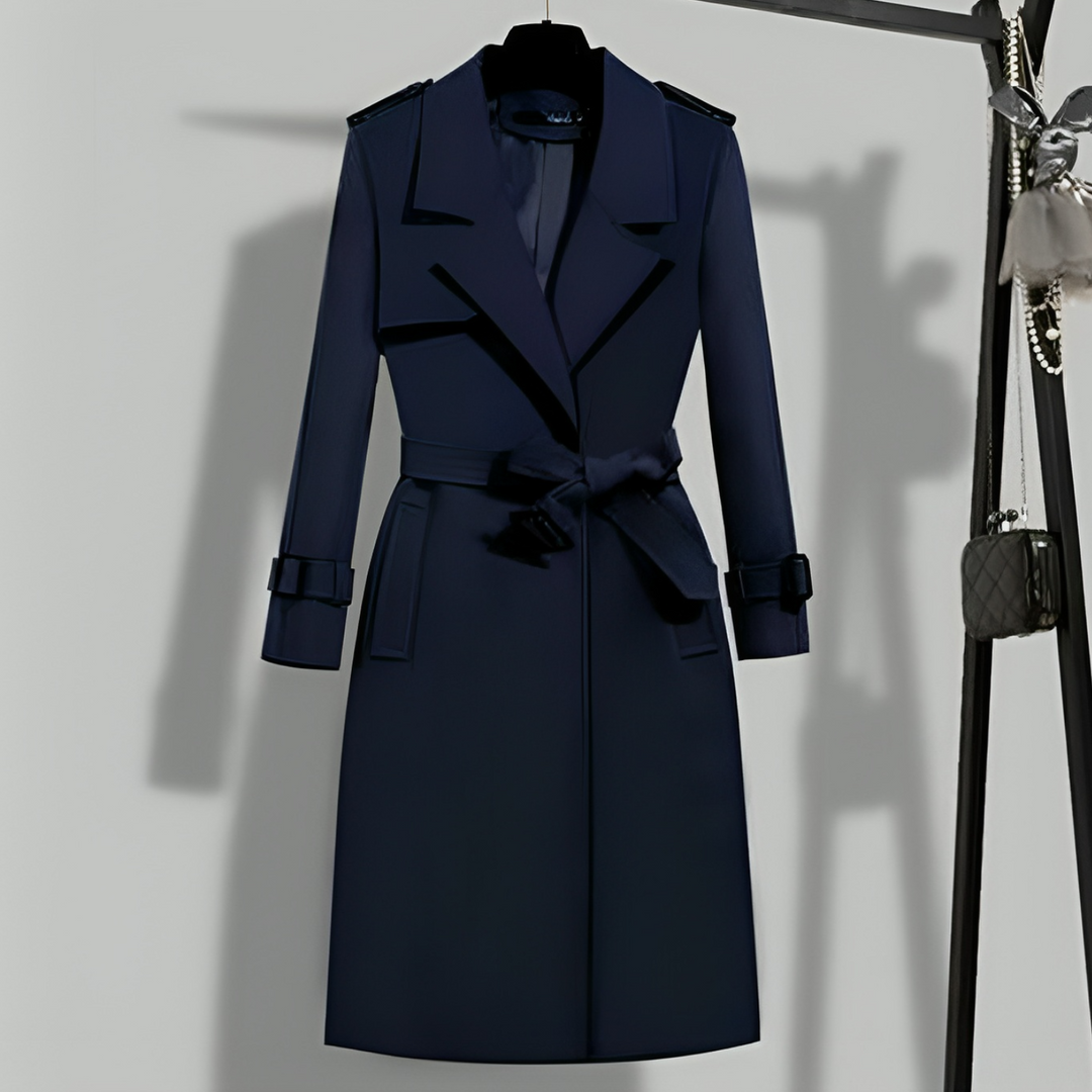 Stijlvolle dames trenchcoat voor de herfst met slanke pasvorm