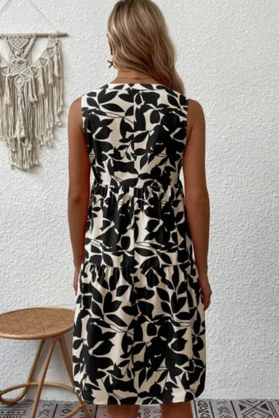 Boho bloemenjurk met lagen en speels kort model voor dames