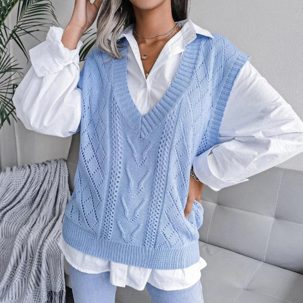 Mouwloos Vest voor Dames met V-Hals - Stijlvol en Comfortabel