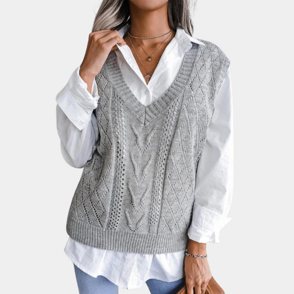 Mouwloos Vest voor Dames met V-Hals - Stijlvol en Comfortabel