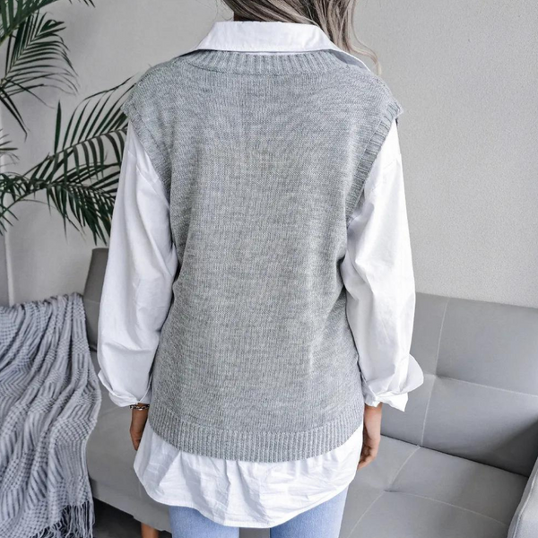 Mouwloos Vest voor Dames met V-Hals - Stijlvol en Comfortabel