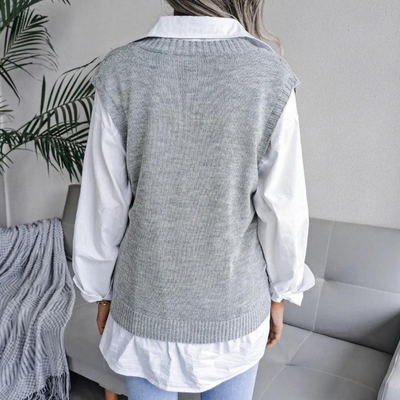 Mouwloos Vest voor Dames met V-Hals - Stijlvol en Comfortabel