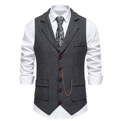 Klassiek heren gilet met knoopsluiting in tijdloos model