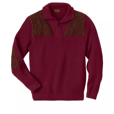 Mountain Ridge Heren Grote en Lange Kleurblok Trui met Opstaande Kraag - Perfect voor Koud Weer