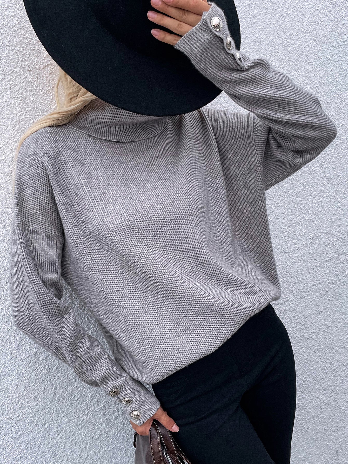 Oversized Coltrui met Omgeslagen Kraag - Perfect voor Herfst en Winter