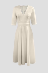 Elegant retro damesjurk in midi lengte voor feestelijke gelegenheden