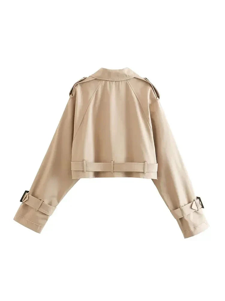 Korte trenchcoat voor dames perfect voor een modieuze uitstraling