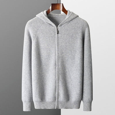 Nonchalant heren hoodie met rits en capuchon voor extra warmte en comfort