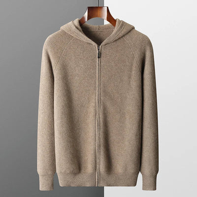 Nonchalant heren hoodie met rits en capuchon voor extra warmte en comfort