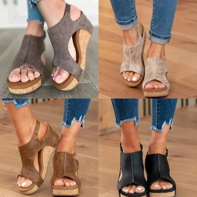Vrouwensandalen met lage zool en comfortabele casual uitstraling