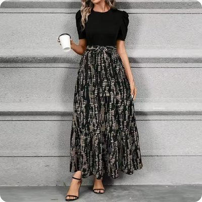 Lange rok met stijlvolle print en elegante uitstraling