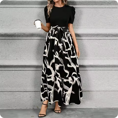 Lange rok met stijlvolle print en elegante uitstraling