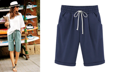 Selena - Effen gekleurde losse shorts