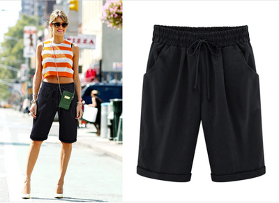 Selena - Effen gekleurde losse shorts