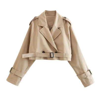 Korte trenchcoat voor dames perfect voor een modieuze uitstraling