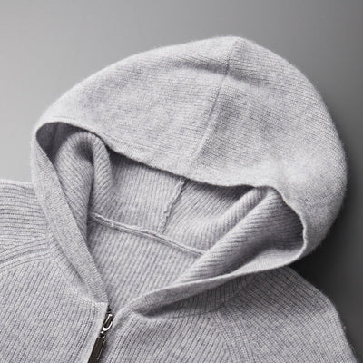 Nonchalant heren hoodie met rits en capuchon voor extra warmte en comfort
