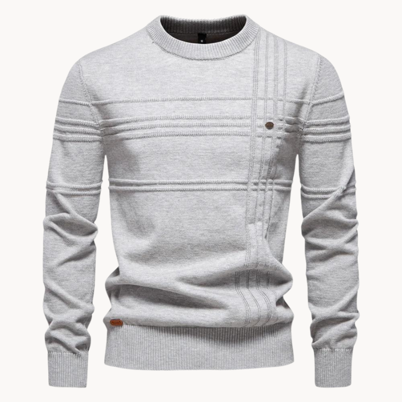 Casual heren trui met geruit patroon en modern ontwerp