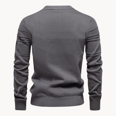 Casual heren trui met geruit patroon en modern ontwerp