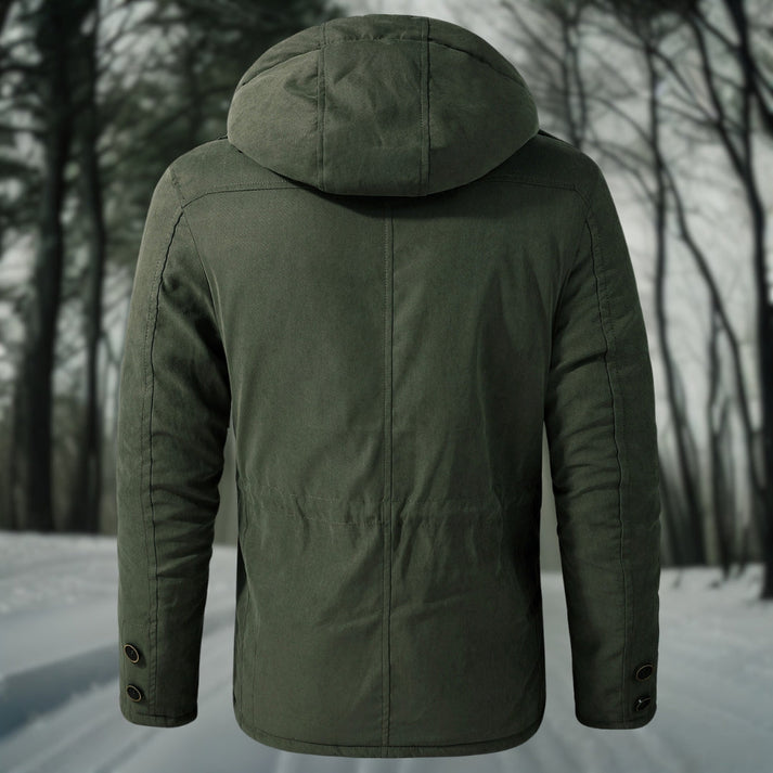Warme winterjas voor heren met capuchon en nonchalant stijl