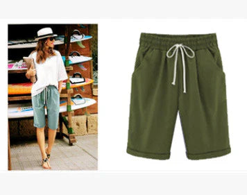 Selena - Effen gekleurde losse shorts