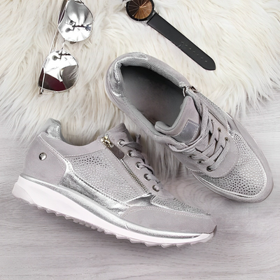 Moderne dames sneakers met ritssluiting voor eenvoudig dagelijks gebruik