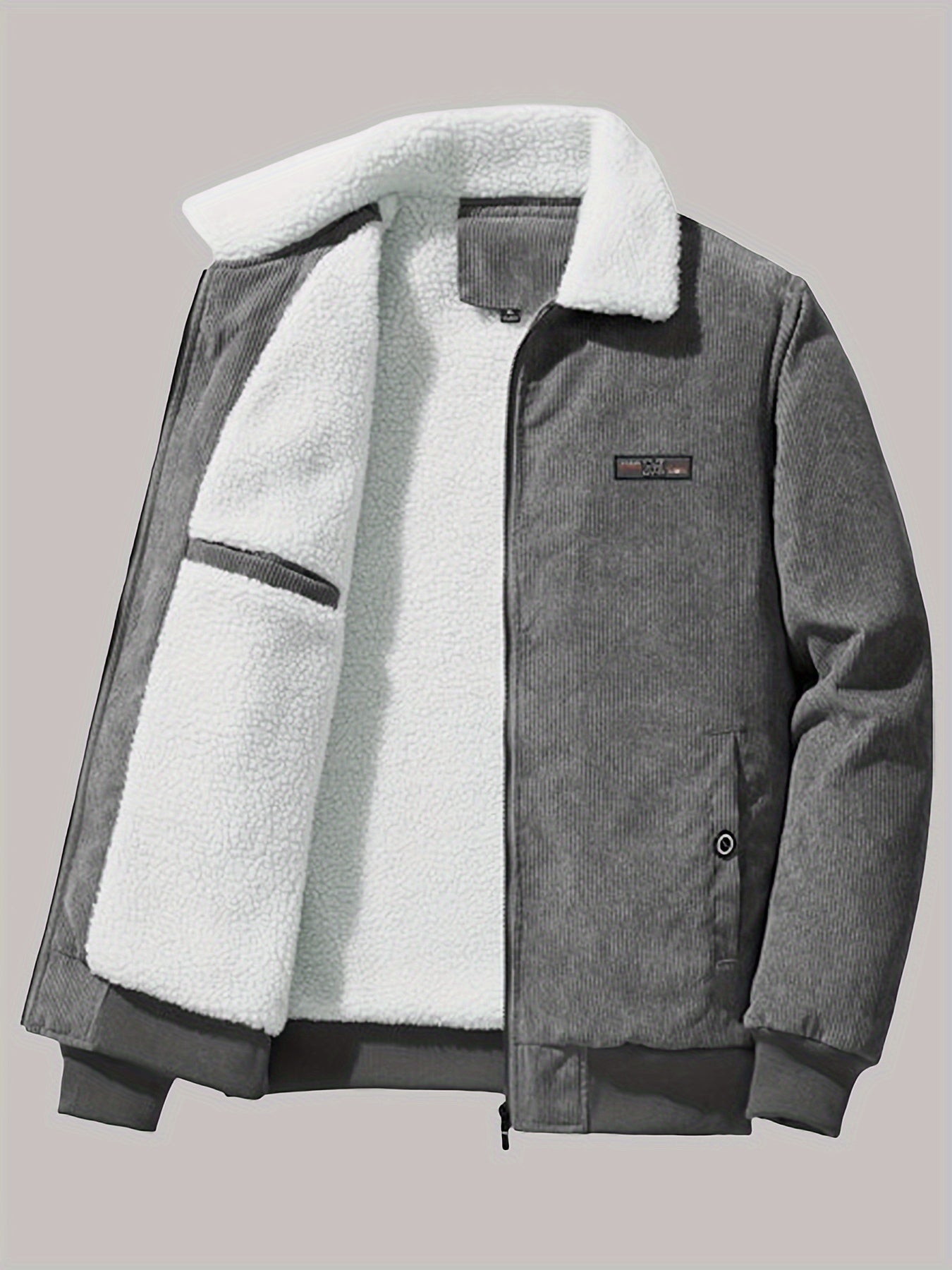 Retro Winterjas met Lange Mouwen voor Heren
