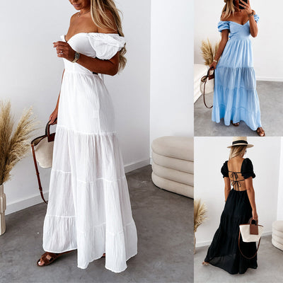Franchesca - Zomermode Bohemian Strand Rugloos Strapless Elegante Maxi Jurk
