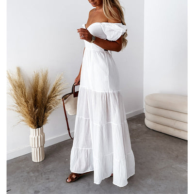 Franchesca - Zomermode Bohemian Strand Rugloos Strapless Elegante Maxi Jurk