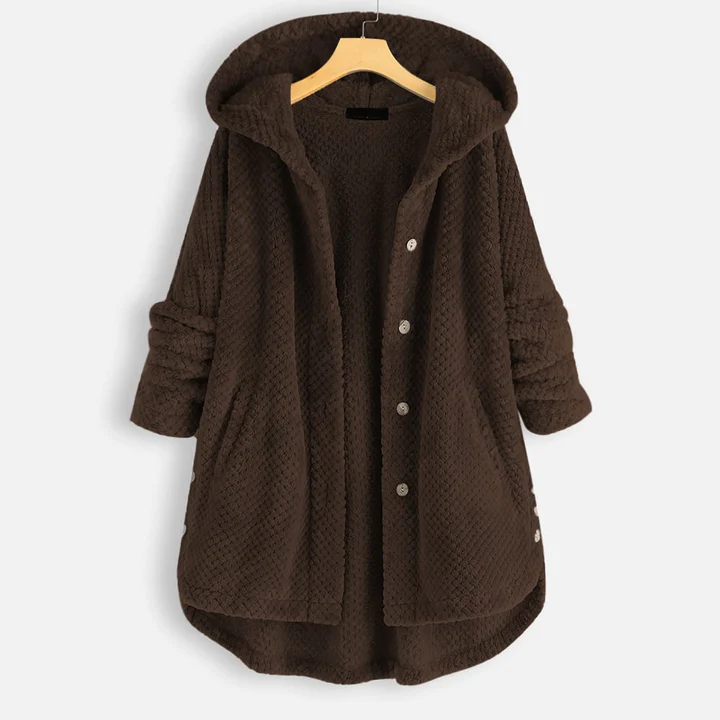 Yzza halflang Fleecejack met Capuchon Voor de Winter