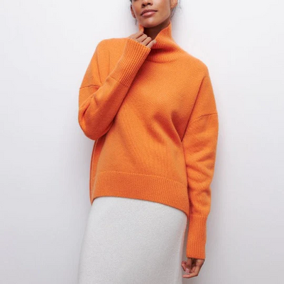 Amélie - Katoenen oversized trui met rolkraag